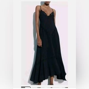 Zara Elegant Black Sleeveless Dress